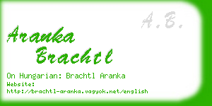 aranka brachtl business card